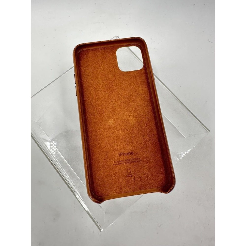 Apple Leather Case for iPhone 11 Pro Max - Saddle Brown (K)